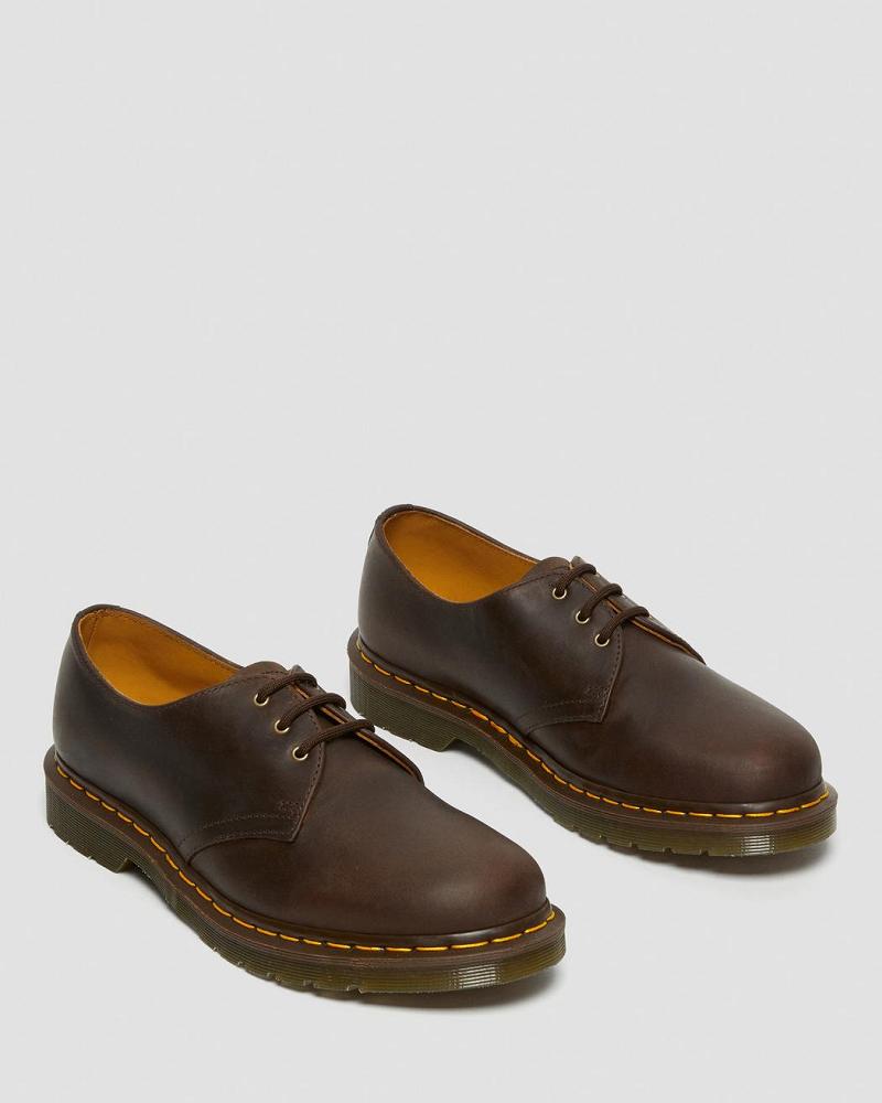 Dr Martens 1461 Crazy Horse Læder Oxford Sko Dame Brune | DK 346TCE